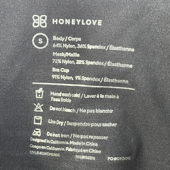 Honeylove Womens Small LiftWear Tank Built In Bra Black Shapewear Compression - Picture 3 of 7